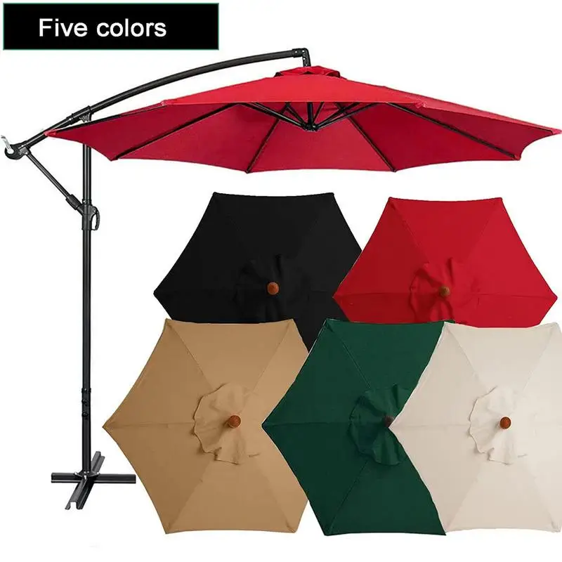 

Ribs Patio Umbrella Replacement Canopy Without Stand Outdoor Garden Tent Shelter Canopy Waterproof UV Protection Parasol Sun