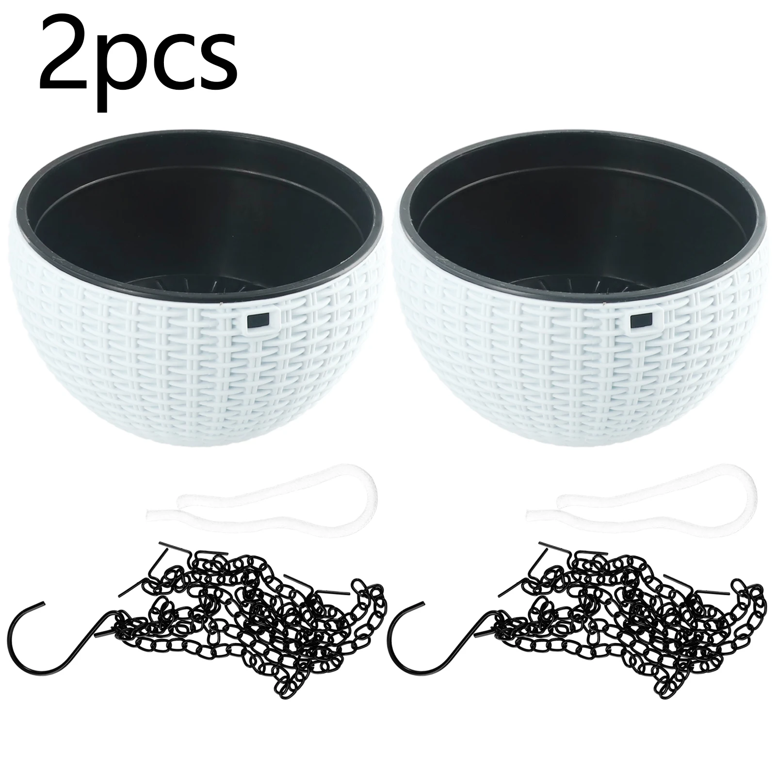 2pcs Flower Pots Gifts Indoor Outdoor Ornament Plant Pot Self Watering White With Chain High Quality Practical
2pcs Flower Pots Gifts Indoor Outdoor Ornament Plant Pot Self Watering White With Chain High Quality Practical