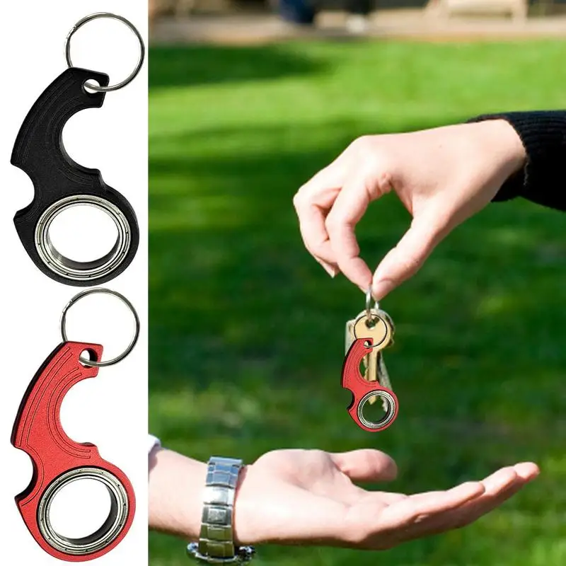 

Creative Keychain Spinner Anxiety Stress Relief Toys Spinning Noctilucent Key Ring Relieve Boredom Multiple Party Gift Decor
