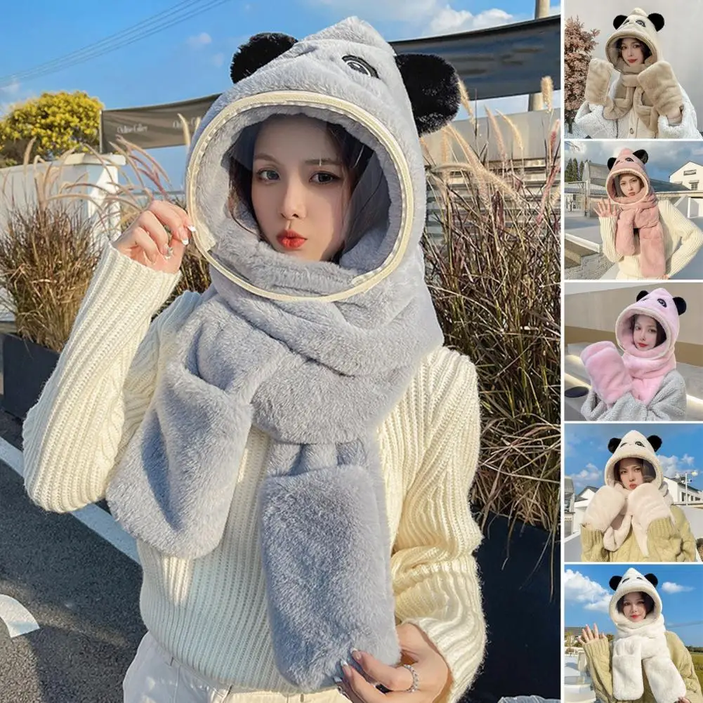 Soft Material Hat Winter Women's Windproof 3-in-1 Hat Scarf Gloves Set with Plush Bear Decor Thick Detachable Protective
Soft Material Hat Winter Women's Windproof 3-in-1 Hat Scarf Gloves Set with Plush Bear Decor Thick Detachable Protective