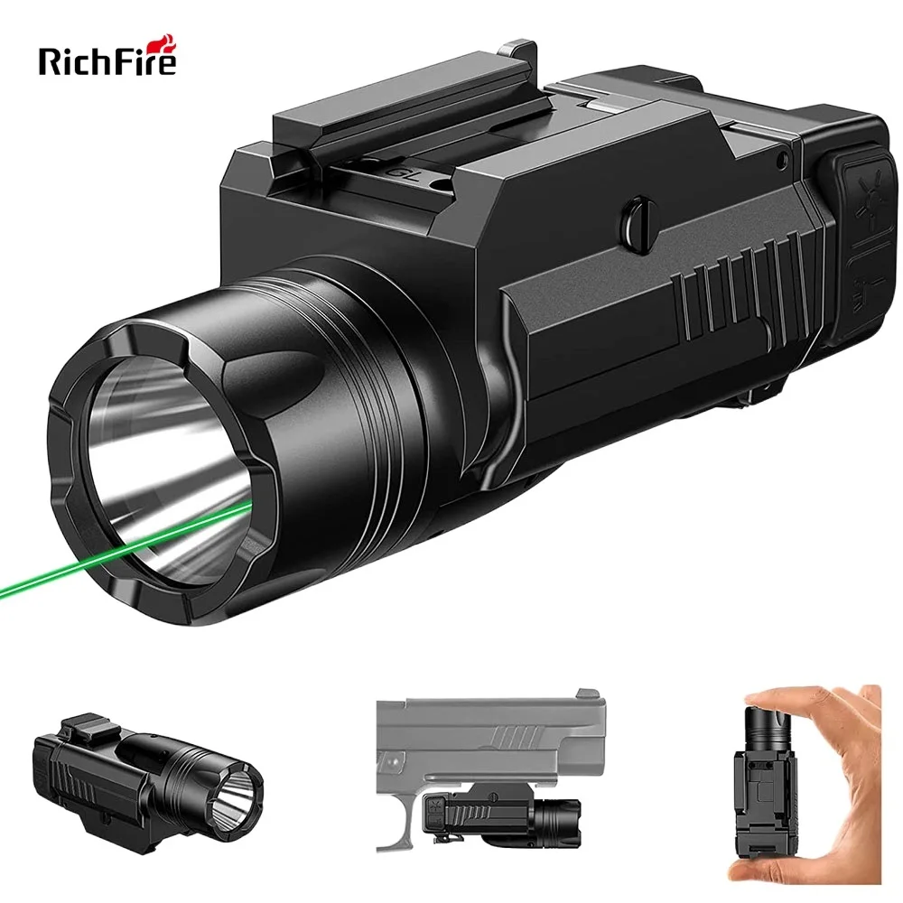Richfire Pistol Flashlight Laser Combo Cree 1000 Lumens Gun Torch Tactical Weapon Light for Glock Taurus 20mm Rail Mounted
Richfire Pistol Flashlight Laser Combo Cree 1000 Lumens Gun Torch Tactical Weapon Light for Glock Taurus 20mm Rail Mounted