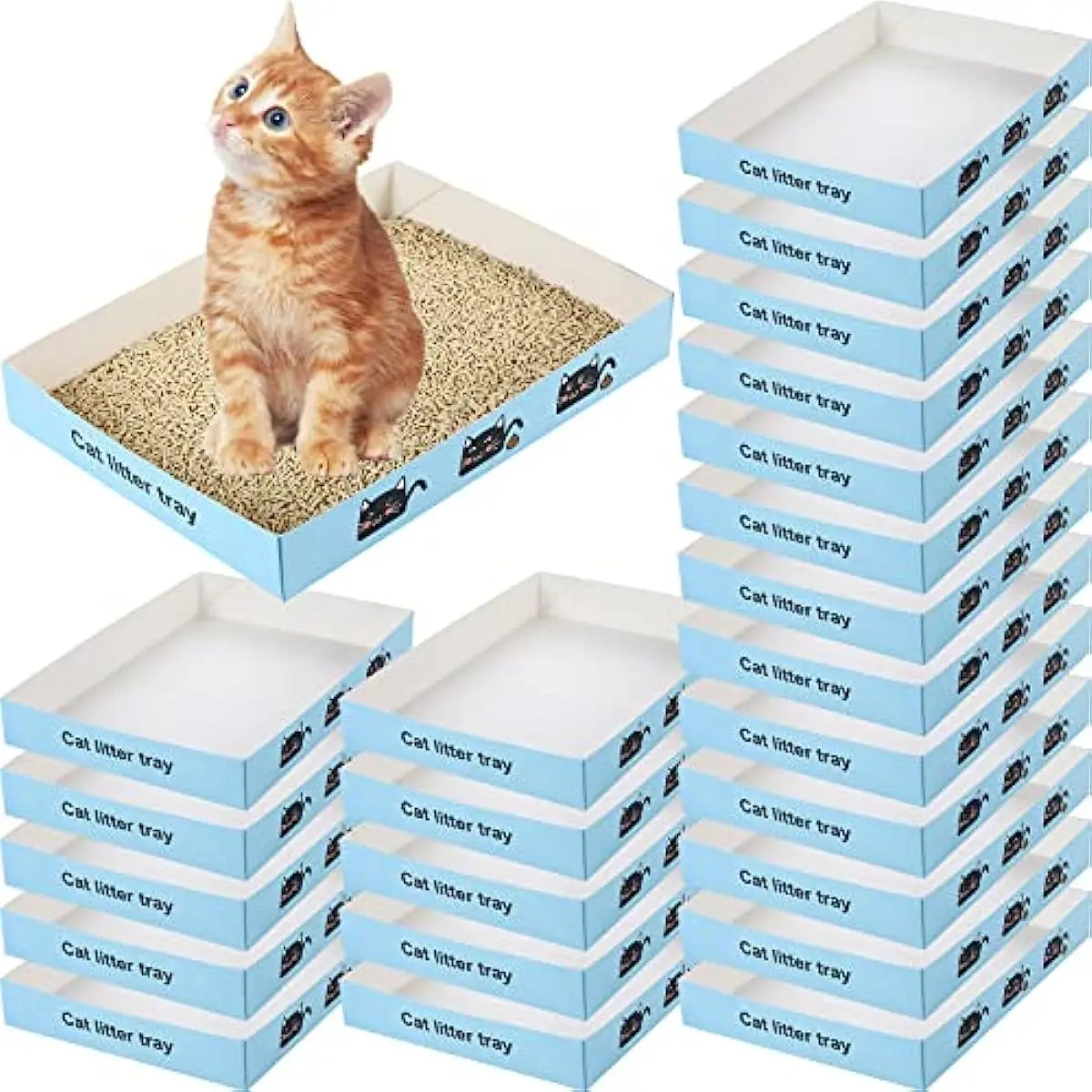 Disposable Cat Litter Box Flodable Paper Cat Trays Lightweight Cardboard Box Waterproof Coating Safe Comfortable Toilet for Pets
Disposable Cat Litter Box Flodable Paper Cat Trays Lightweight Cardboard Box Waterproof Coating Safe Comfortable Toilet for Pets