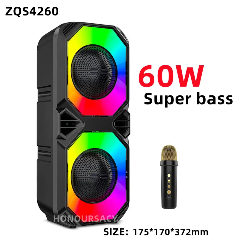 Multi-function Wireless Outdoor Subwoofer Party Performance Bluetooth Speaker Mobile KTV Colorful Lighting Effect U Disk Audio
Multi-function Wireless Outdoor Subwoofer Party Performance Bluetooth Speaker Mobile KTV Colorful Lighting Effect U Disk Audio