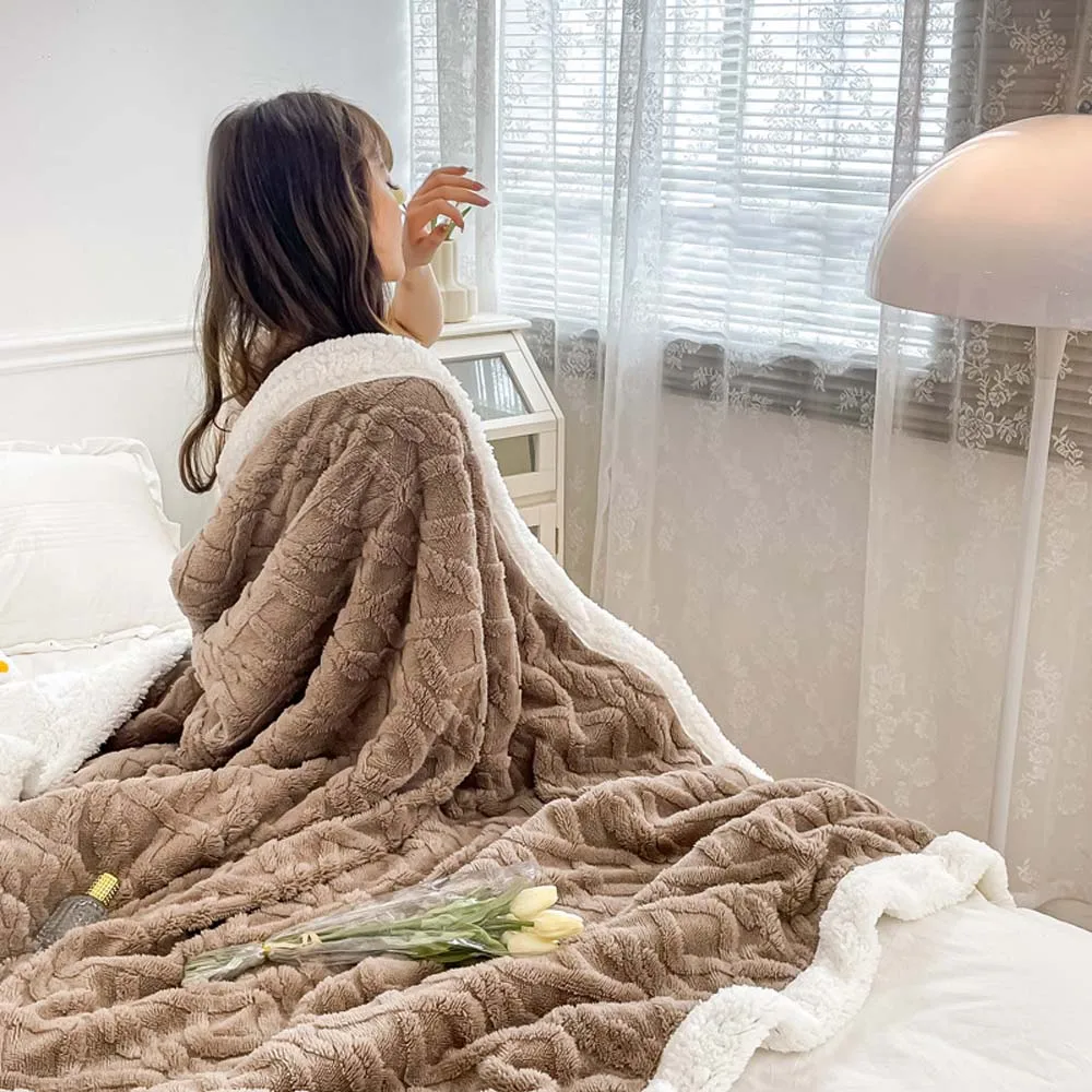 Thick Bed Blanket Double Sided Lamb Cashmere Fleece Plaid Blankets Winter Warm Throw Sofa Cover Newborn Wrap Kids Bedspread
Thick Bed Blanket Double Sided Lamb Cashmere Fleece Plaid Blankets Winter Warm Throw Sofa Cover Newborn Wrap Kids Bedspread
