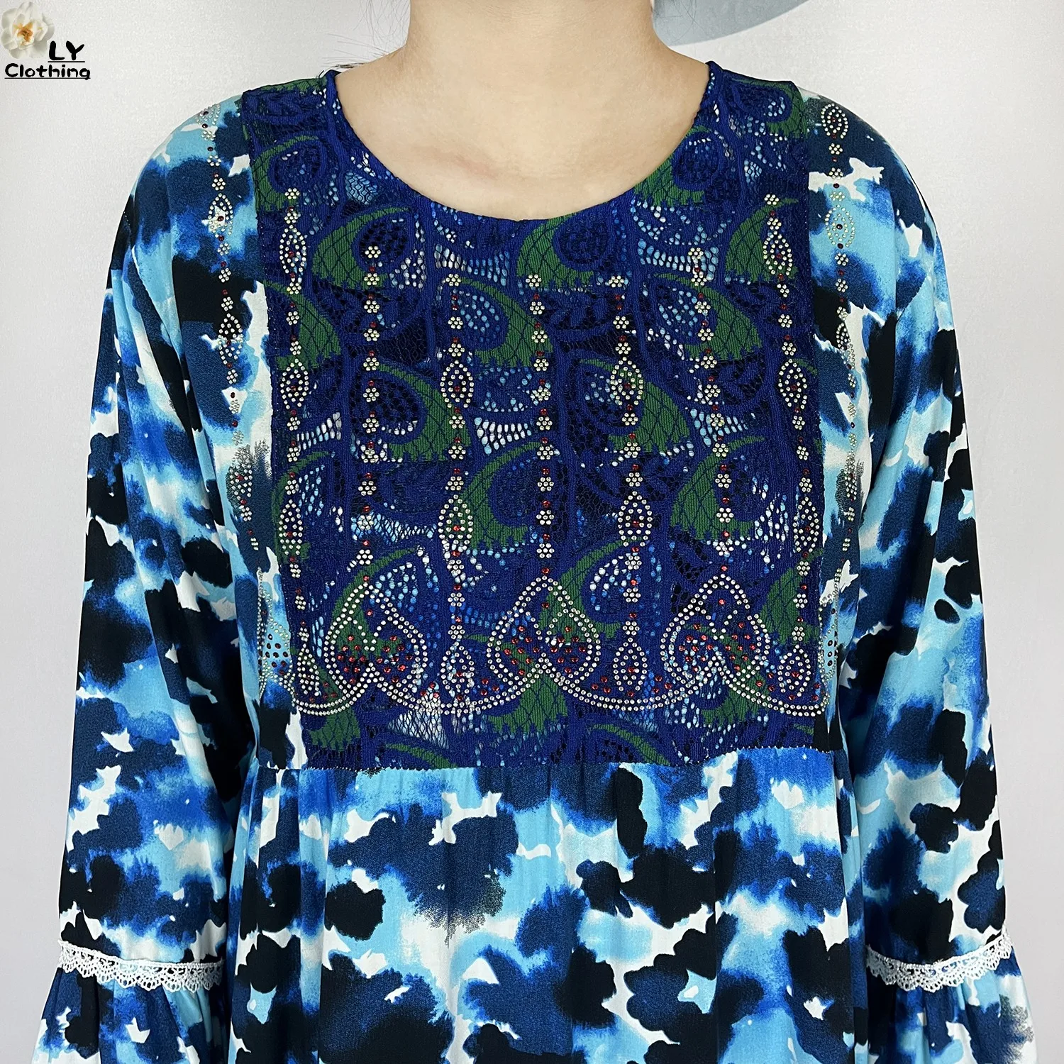 فستان نسائي جديد موضة 2026 بتصميم زهري وأكمام طويلة من القطن مع وشاح كبير، قفطان دبي، فستان فضفاض كاجوال، فساتين أفريقية فستان نسائي جديد موضة 2026 بتصميم زهري وأكمام طويلة من القطن مع وشاح كبير، قفطان دبي، فستان فضفاض كاجوال، فساتين أفريقية