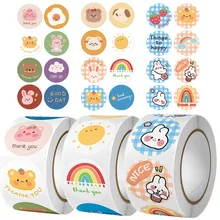 500Pcs/roll Cute Rabbit Bear Cartoon Stickers Scrapbook Sticker Motivational Phrase Stickers Kids Reward Stickers
500Pcs/roll Cute Rabbit Bear Cartoon Stickers Scrapbook Sticker Motivational Phrase Stickers Kids Reward Stickers