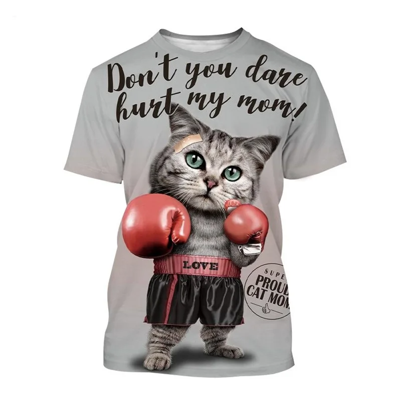 Funny Cute Animal Cat 3D Printing T-shirt For Men Boxing Cat Hip Hop Short Sleeves Harajuku Round Neck Tee Shirt Clothing
Funny Cute Animal Cat 3D Printing T-shirt For Men Boxing Cat Hip Hop Short Sleeves Harajuku Round Neck Tee Shirt Clothing