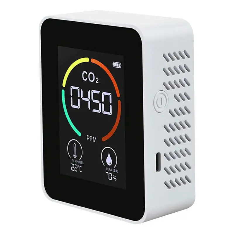 

Carbon Dioxide Detector Tabletop Carbon Dioxide Meter Temperature And Humidity CO2 Meter For Car Gym Rooms Offices Classrooms