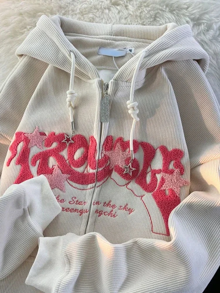 Men Star Letter Printed Hoodies Harajuku High Street Hooded Sweatshirts Y2K Streetwear Hip Hop Gothic Zip Up Loose Jacket Coats
Men Star Letter Printed Hoodies Harajuku High Street Hooded Sweatshirts Y2K Streetwear Hip Hop Gothic Zip Up Loose Jacket Coats