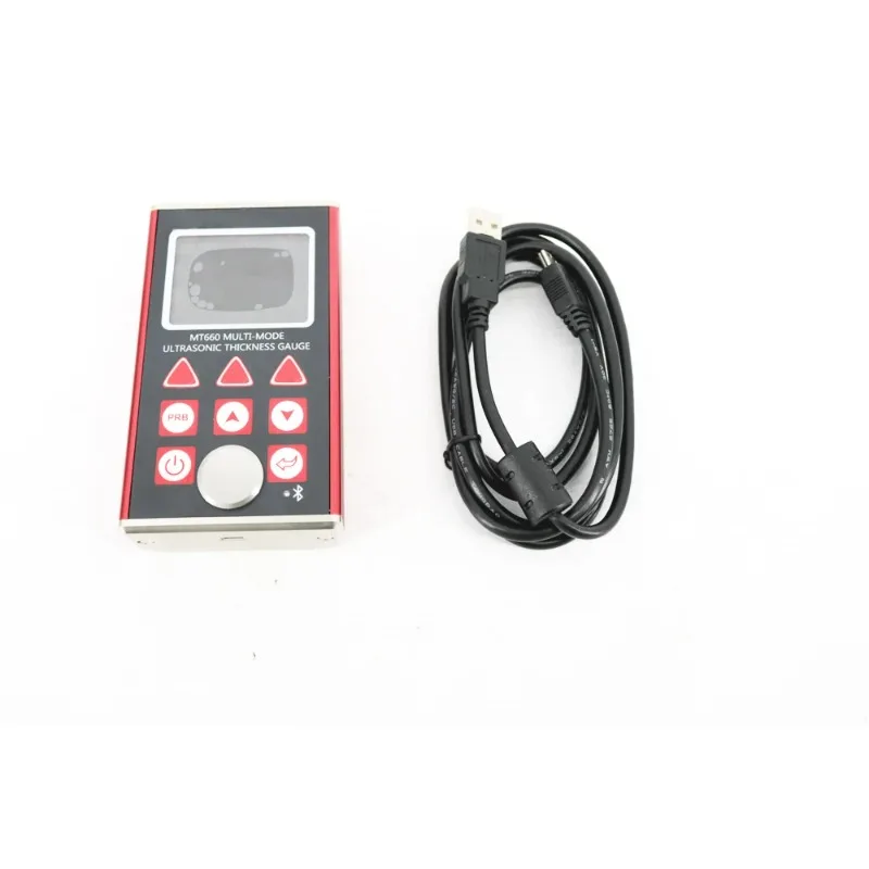 MT660 Multi-Mode Ultrasonic Thickness Gauge Thickness Meter Tester Measuring Range 0.65-600mm( P-E)/3-100mm (E-E)
MT660 Multi-Mode Ultrasonic Thickness Gauge Thickness Meter Tester Measuring Range 0.65-600mm( P-E)/3-100mm (E-E)