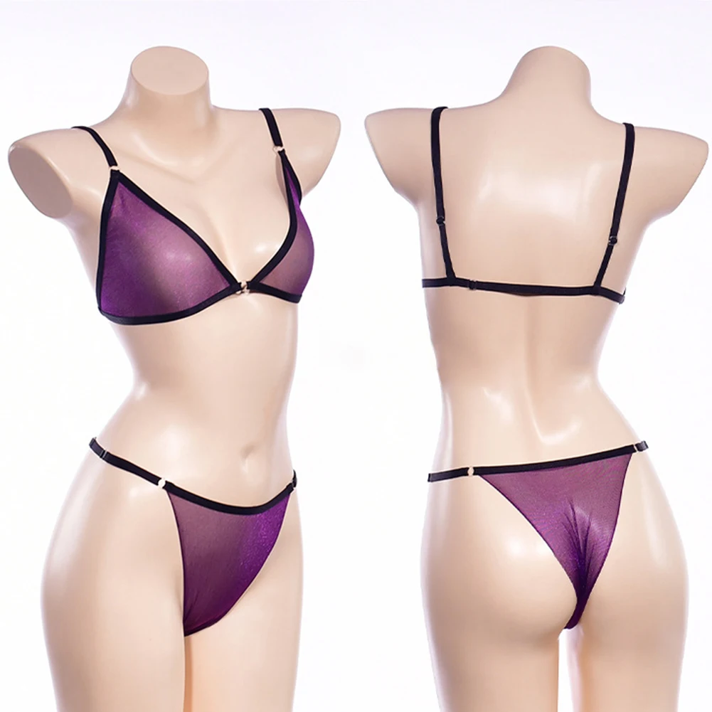 2PCS Lingerie Set Women See Through Mesh Bra +Panties Suits Female Shiny Underwear Thin Underpants Transparent G-string Thongs
2PCS Lingerie Set Women See Through Mesh Bra +Panties Suits Female Shiny Underwear Thin Underpants Transparent G-string Thongs