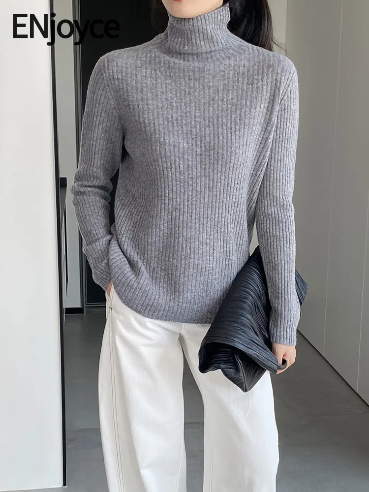 ENjoyce 2023 Winter Women Korean Fashion Turtleneck Wool Sweater Long Sleeve Knitted Top High Neck Pullover Designer Street Wear
ENjoyce 2023 Winter Women Korean Fashion Turtleneck Wool Sweater Long Sleeve Knitted Top High Neck Pullover Designer Street Wear