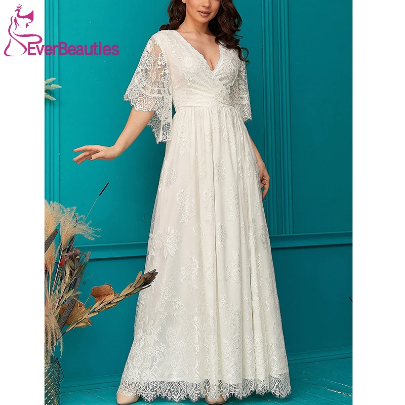 Lace Wedding Gowns for Women A-Line Wedding Dresses Half Sleeves Vestido De Novia 2022 Boda Elegante Robe De Mariee
Lace Wedding Gowns for Women A-Line Wedding Dresses Half Sleeves Vestido De Novia 2022 Boda Elegante Robe De Mariee