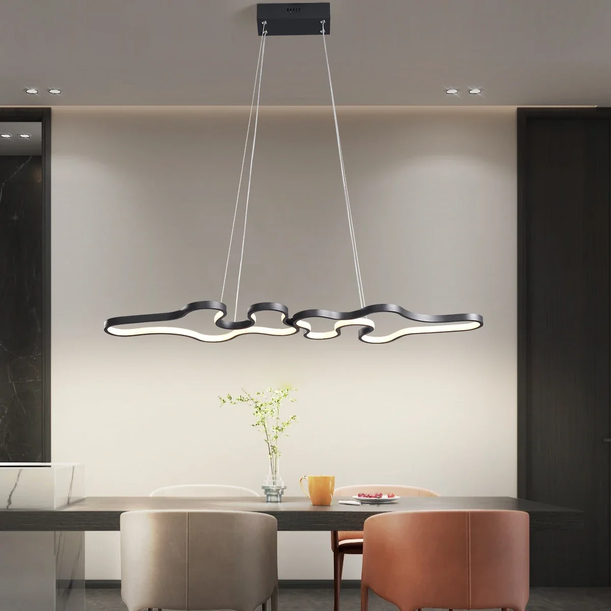 

Smart Home Alexa Google Home Modern LED Chandelier, Used For Living Rooms, Restaurants, Bars, Kitchens, Room Chandeliers,