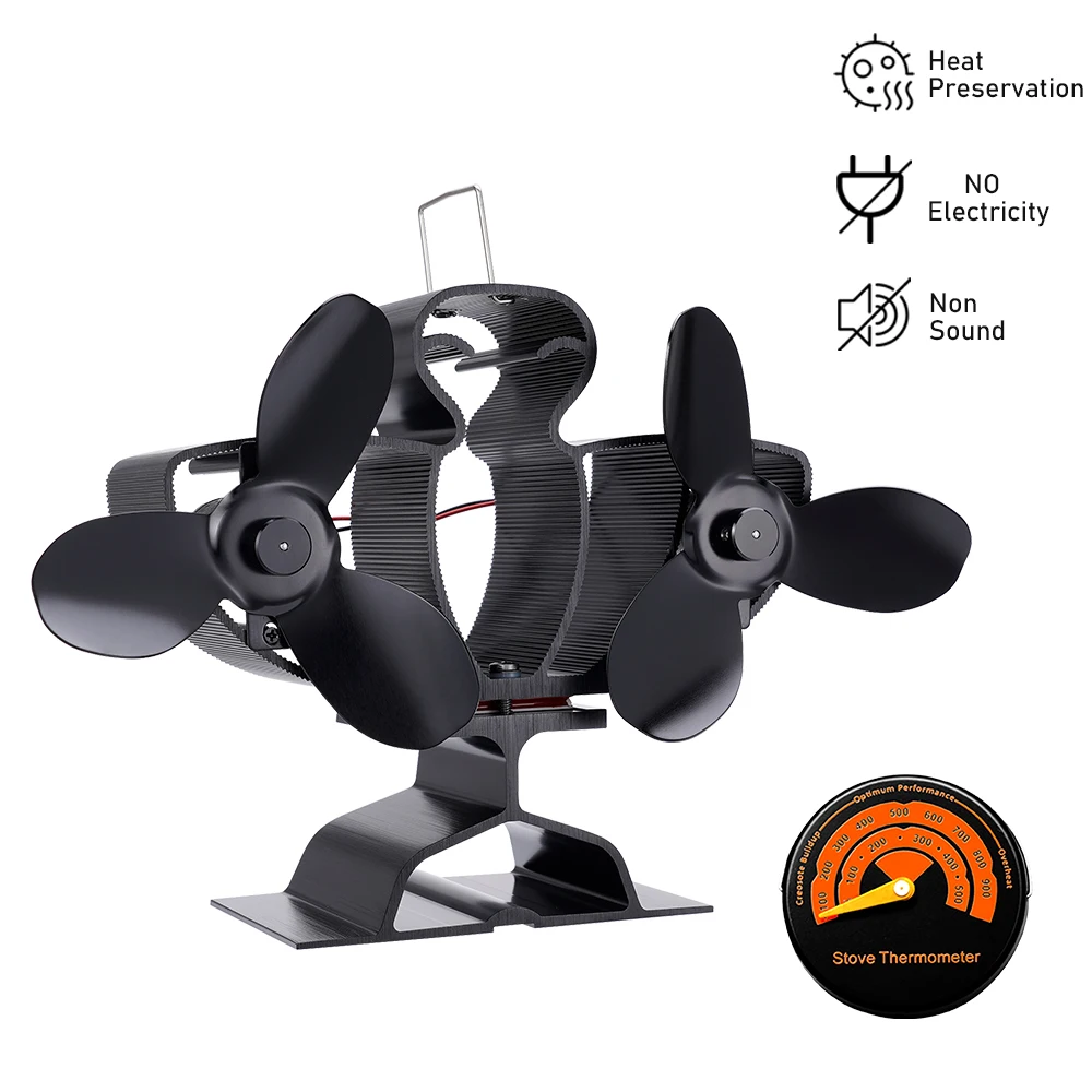 6 Blades Double Head Heat Powered Stove Fan Log Wood Burner Fireplace Fan Efficient Eco-fan Quiet Efficient Heat Distribution
6 Blades Double Head Heat Powered Stove Fan Log Wood Burner Fireplace Fan Efficient Eco-fan Quiet Efficient Heat Distribution