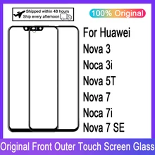 Écran tactile LCD avant en verre, pour Huawei Nova 3 3i 5T 7 Nova 7i Nova 7 SE Nova 7 Pro=
