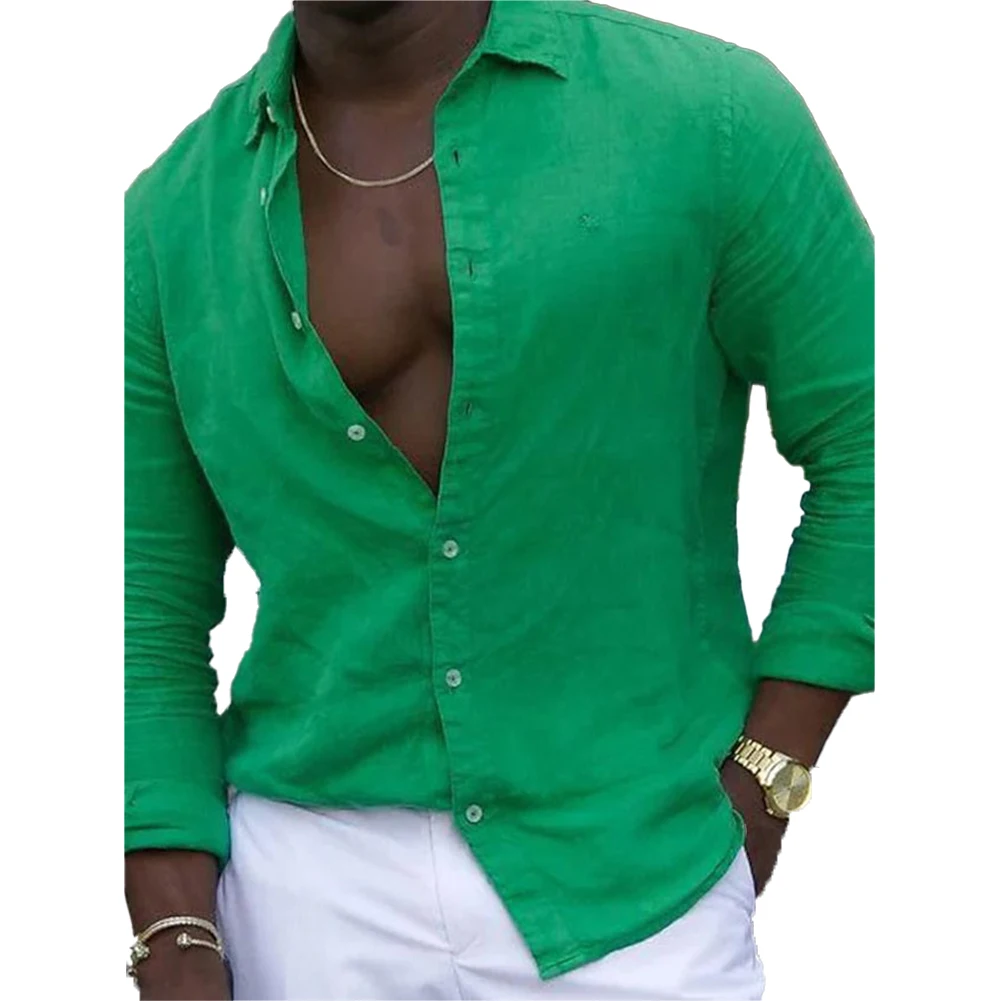 Mens Casual Shirt Long Sleeve Loose Blouse Band Collar Button Down Shirts Tops for Holiday Green White Pink Light blue
Mens Casual Shirt Long Sleeve Loose Blouse Band Collar Button Down Shirts Tops for Holiday Green White Pink Light blue