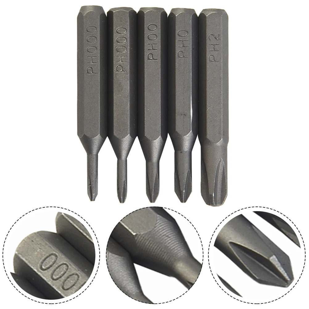 5pcs Screwdriver Bits H4×28mm Cross Drill Bits PH0000 PH000 PH00 PH0 PH1 PH2 4mm Hex Shank Wearproof For Electric Screwdriver
5pcs Screwdriver Bits H4×28mm Cross Drill Bits PH0000 PH000 PH00 PH0 PH1 PH2 4mm Hex Shank Wearproof For Electric Screwdriver