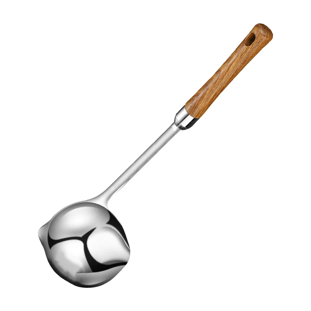 Stainless Steel Ladle 304 Soup Ladle Large Cooking Ladle with Wood Handle Kitchen Serving Ladle for Stirring Portioning
Stainless Steel Ladle 304 Soup Ladle Large Cooking Ladle with Wood Handle Kitchen Serving Ladle for Stirring Portioning
