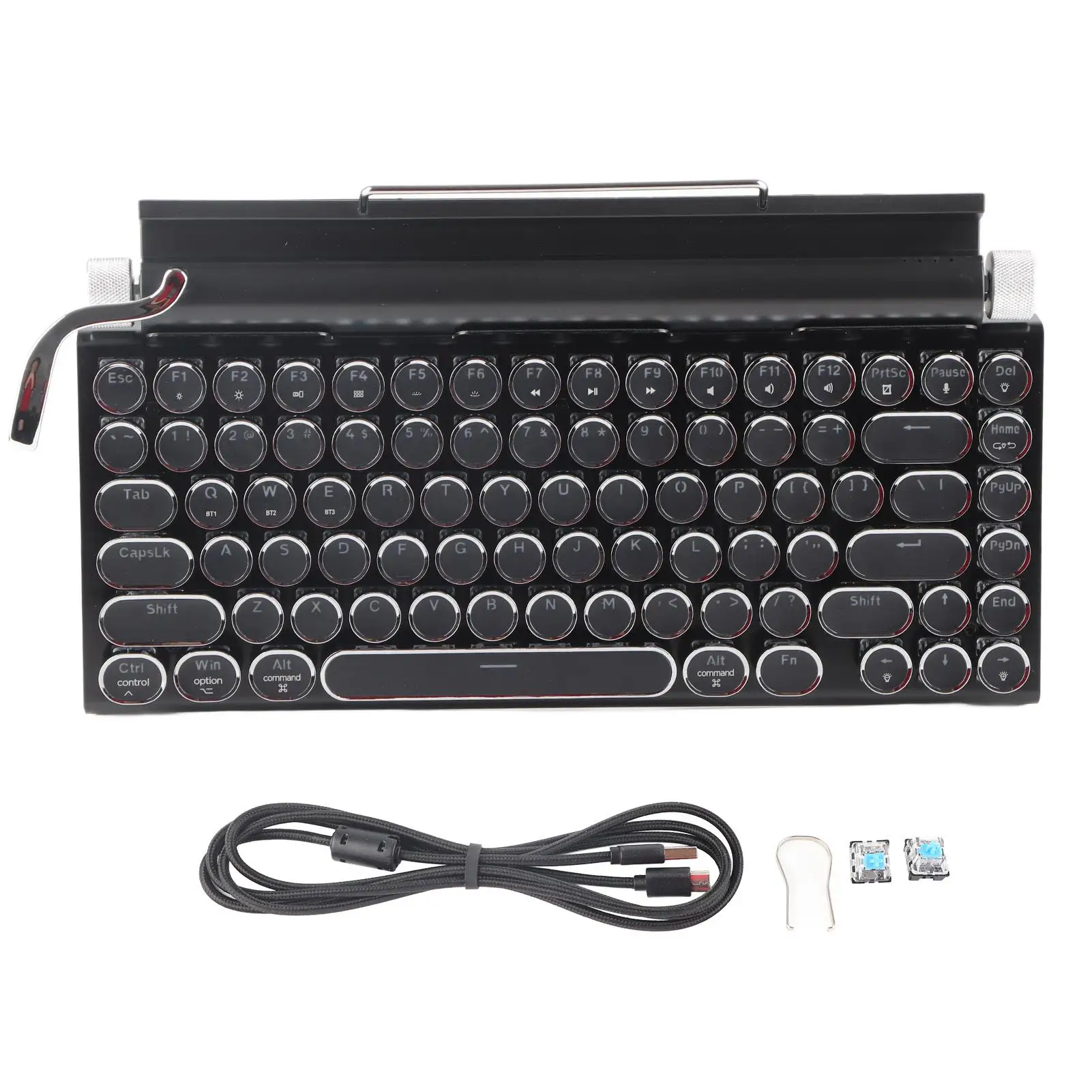 Vintage Bluetooth Typewriter Keyboard - 83 Keys, Mechanical with Metal RoundstyleType: 98 bytes
Vintage Bluetooth Typewriter Keyboard - 83 Keys, Mechanical with Metal RoundstyleType: 98 bytes