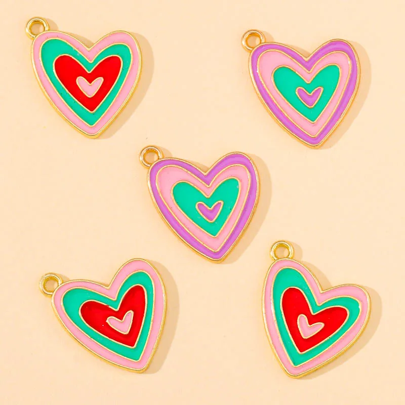 20pcs Popular Earring Drop Charms Multicolor Enamel Love Heart Pendants for Women Jewelry Necklaces DIY Making Craft Accessories
20pcs Popular Earring Drop Charms Multicolor Enamel Love Heart Pendants for Women Jewelry Necklaces DIY Making Craft Accessories