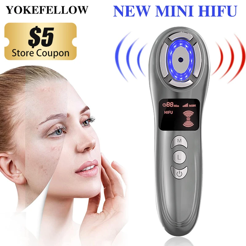 

New Upgrade Mini HIFU Facial Machine RF Tightening EMS Microcurrent Lift Firm Tightening Skin Rejuvenation HIFU Beauty Machine