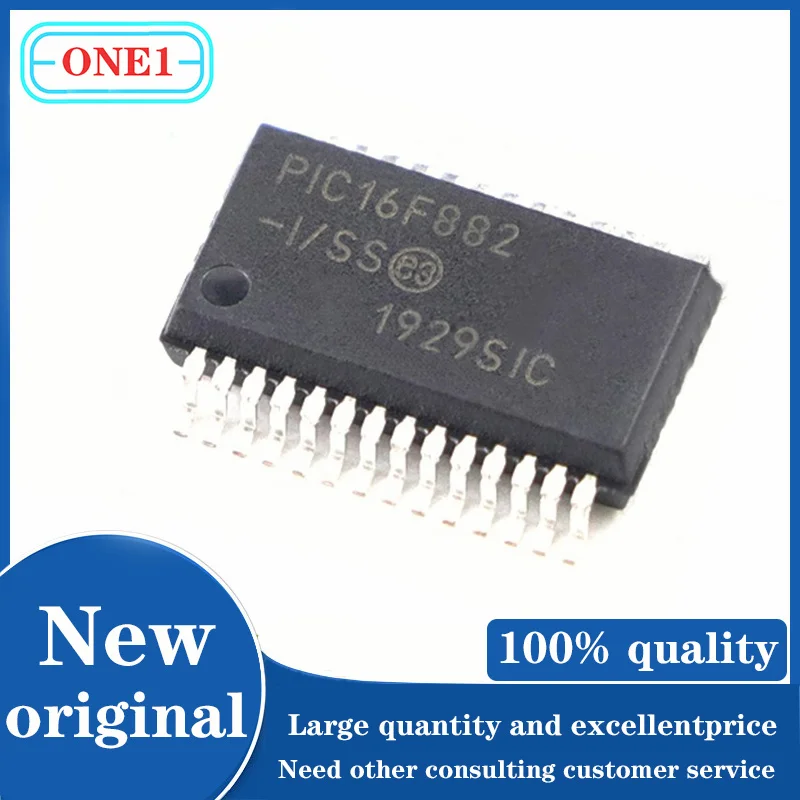 1PCS/lot Chip New original PIC16F882-I/SS PIC16F882-I PIC16F882 IC MCU 8BIT 3.5KB FLASH 28SSOP
1PCS/lot Chip New original PIC16F882-I/SS PIC16F882-I PIC16F882 IC MCU 8BIT 3.5KB FLASH 28SSOP