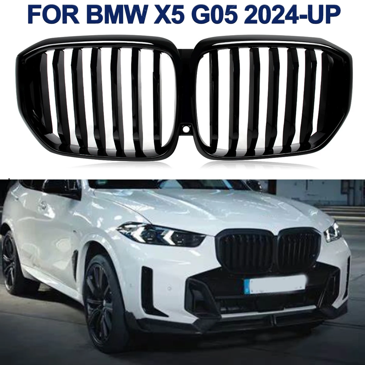 Для BMW G05 LCI X5 2024 на передний бампер центральный Однолинейный решетчатый гриль черный
Для BMW G05 LCI X5 2024 на передний бампер центральный Однолинейный решетчатый гриль черный