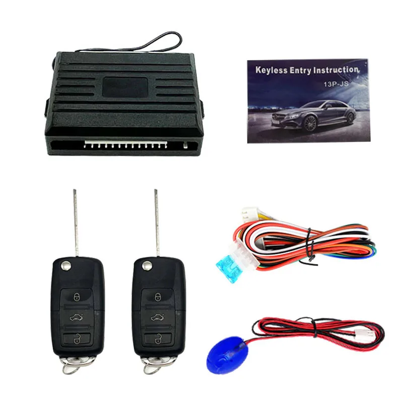 

Universal Car Remote Control Central Kit Door Lock Locking Keyless Entry Alarm System 12V Trunk Release 13pin Auto Accessories