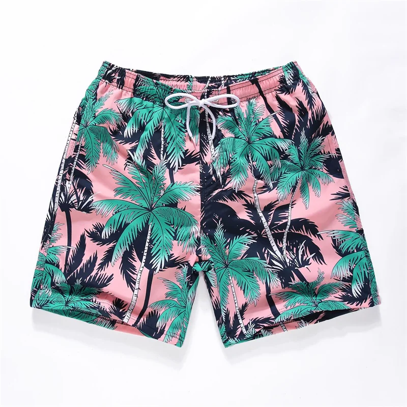 

Hawaiian Tropical Palm Tree 3d Print Beach Shorts Men Street Short Pants Surf Board Shorts Summer Outdoor Sports Swim Trunks