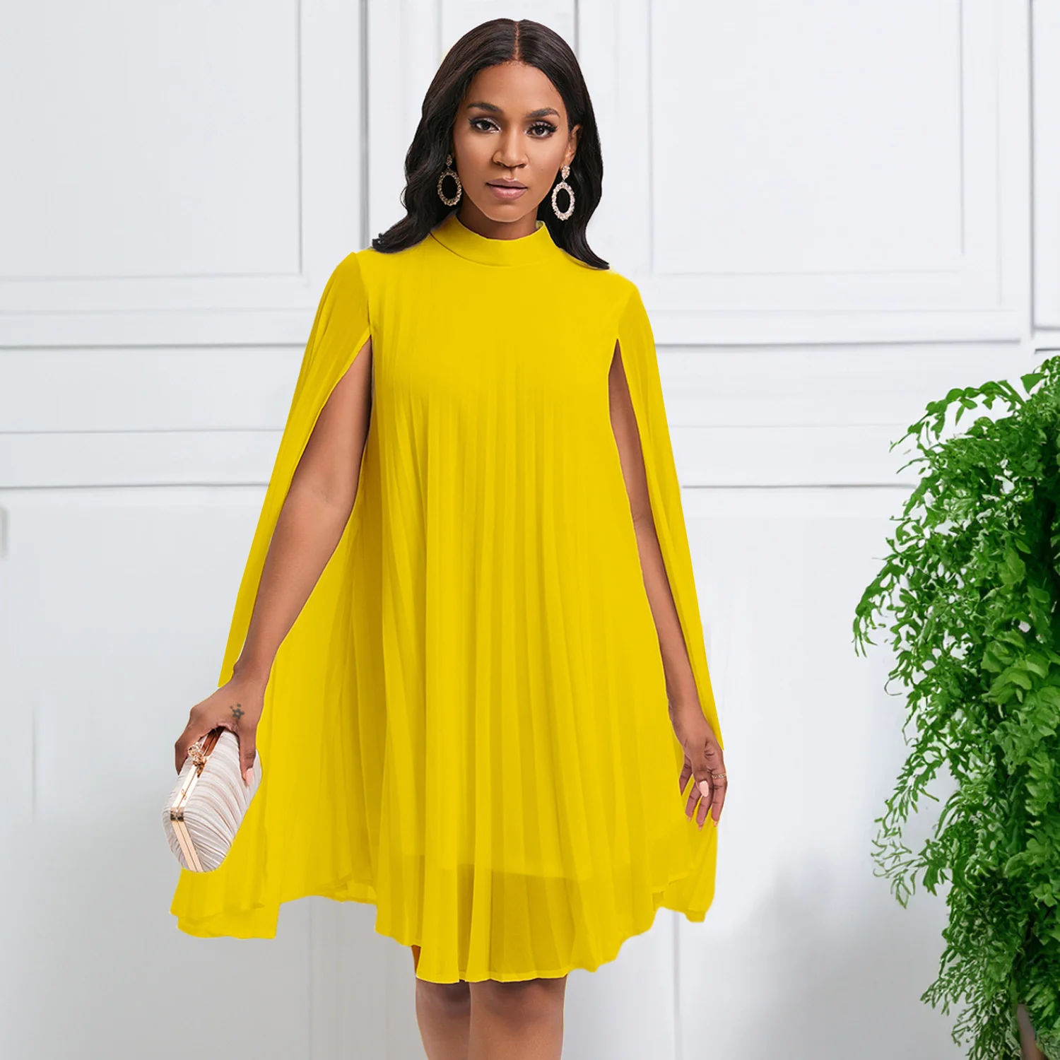 Women's Dresses 2023 New Temperament Fashion Chiffon Pullover Cape Bat Sleeve Large Dress Casual Office Lady
Women's Dresses 2023 New Temperament Fashion Chiffon Pullover Cape Bat Sleeve Large Dress Casual Office Lady