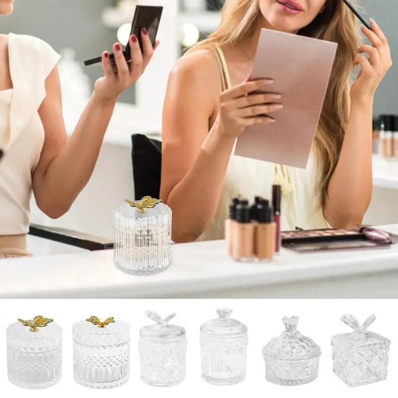 Cotton Rounds Holder Glass Storage Container With Lid Desktop Storage Organizer Cotton Pads Holder Cosmetics Storage Box
Cotton Rounds Holder Glass Storage Container With Lid Desktop Storage Organizer Cotton Pads Holder Cosmetics Storage Box