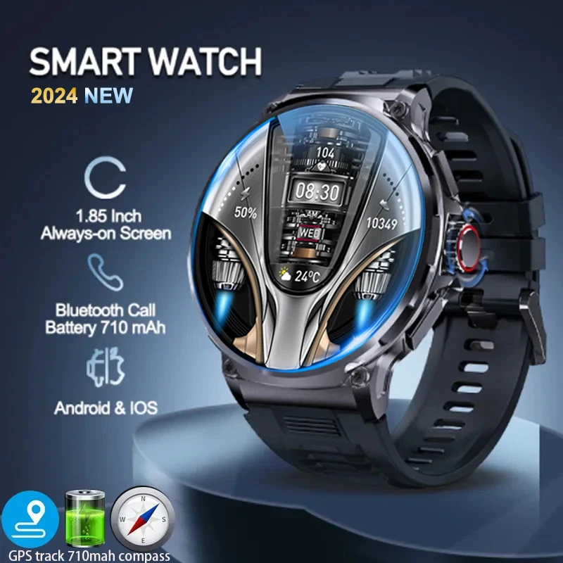 

2024 New 1.85-Inch Ultra HD Smartwatch, GPS Track, HD Bluetooth Call; 710 Mah Large Battery 400+Dial, Suitable For Huawei Xiaomi
