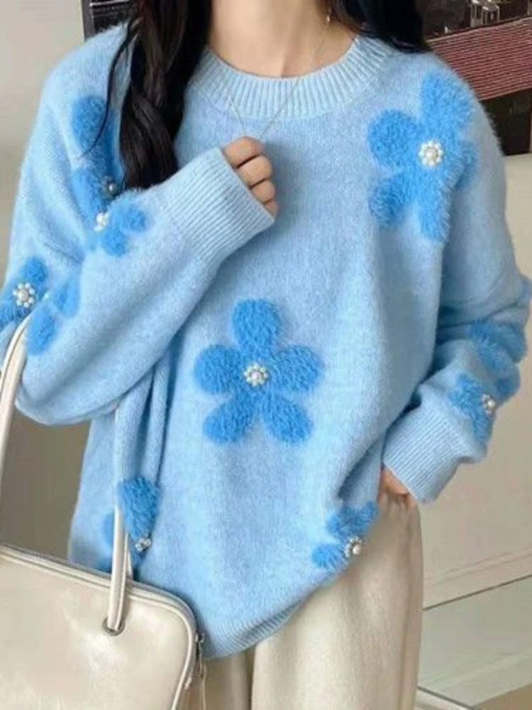 Sweater Knitted Pullovers Women's Clothing New Jumpers Flowers Autumn Winter Sweaters Fashion Tops Kawaii Sweet Y2k Knitwear
Sweater Knitted Pullovers Women's Clothing New Jumpers Flowers Autumn Winter Sweaters Fashion Tops Kawaii Sweet Y2k Knitwear