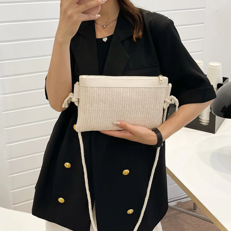 Handmade Rattan Crossbody Purse - Knit Summer Essential 2 S418741bd8b9b401ca4ca5b07b790e728y