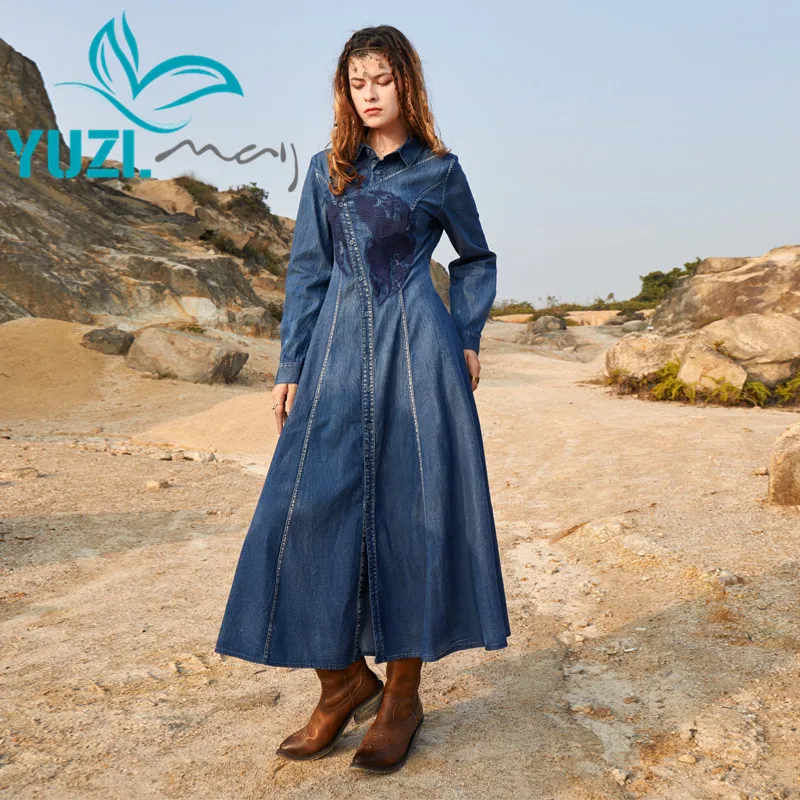 Dress For Women 2022 Yuzi.may Boho New Denim Woman Dresses Turn-down Collar Asymmetrical Vintage Embroidery Vestidos A82375
Dress For Women 2022 Yuzi.may Boho New Denim Woman Dresses Turn-down Collar Asymmetrical Vintage Embroidery Vestidos A82375