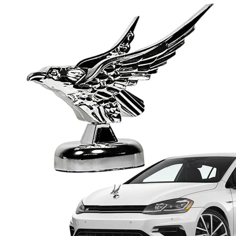 

Eagle Hood Ornament Self-Adhesive Hood Eagle Stand Sticker Bird Logo Sculpture Ornament For Car And Trucks Styling