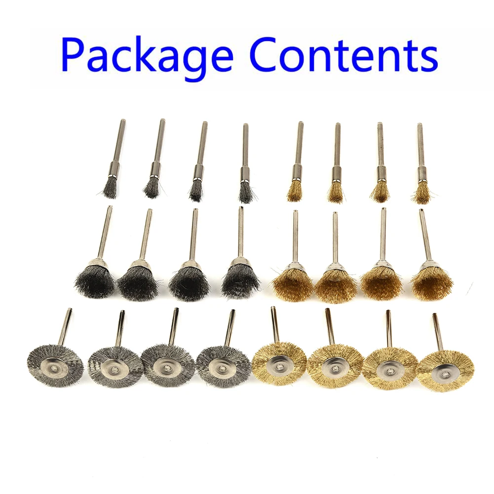 24pcs/set Brass Steel Wire Wheel Brush Polishing Grinder Rotary Tool Accessories For Polishing Grinding Metal Steel
24pcs/set Brass Steel Wire Wheel Brush Polishing Grinder Rotary Tool Accessories For Polishing Grinding Metal Steel