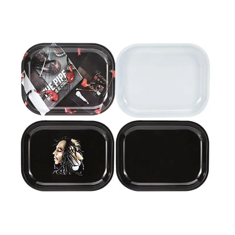 

500 шт., Пользовательский логотип blank girl rolling tray, оптовая продажа, 18*14 см, металлический лоток из олова с пользовательским логотипом