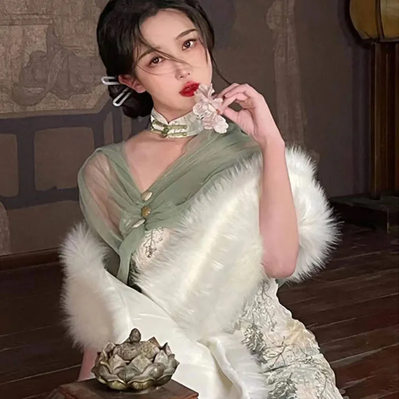 Summer New Chinese Dress Mesh Stitching Strapless Strap Cheongsam Dress Evening Party 2023 Retro Elegant Chic Design Women Wear
Summer New Chinese Dress Mesh Stitching Strapless Strap Cheongsam Dress Evening Party 2023 Retro Elegant Chic Design Women Wear