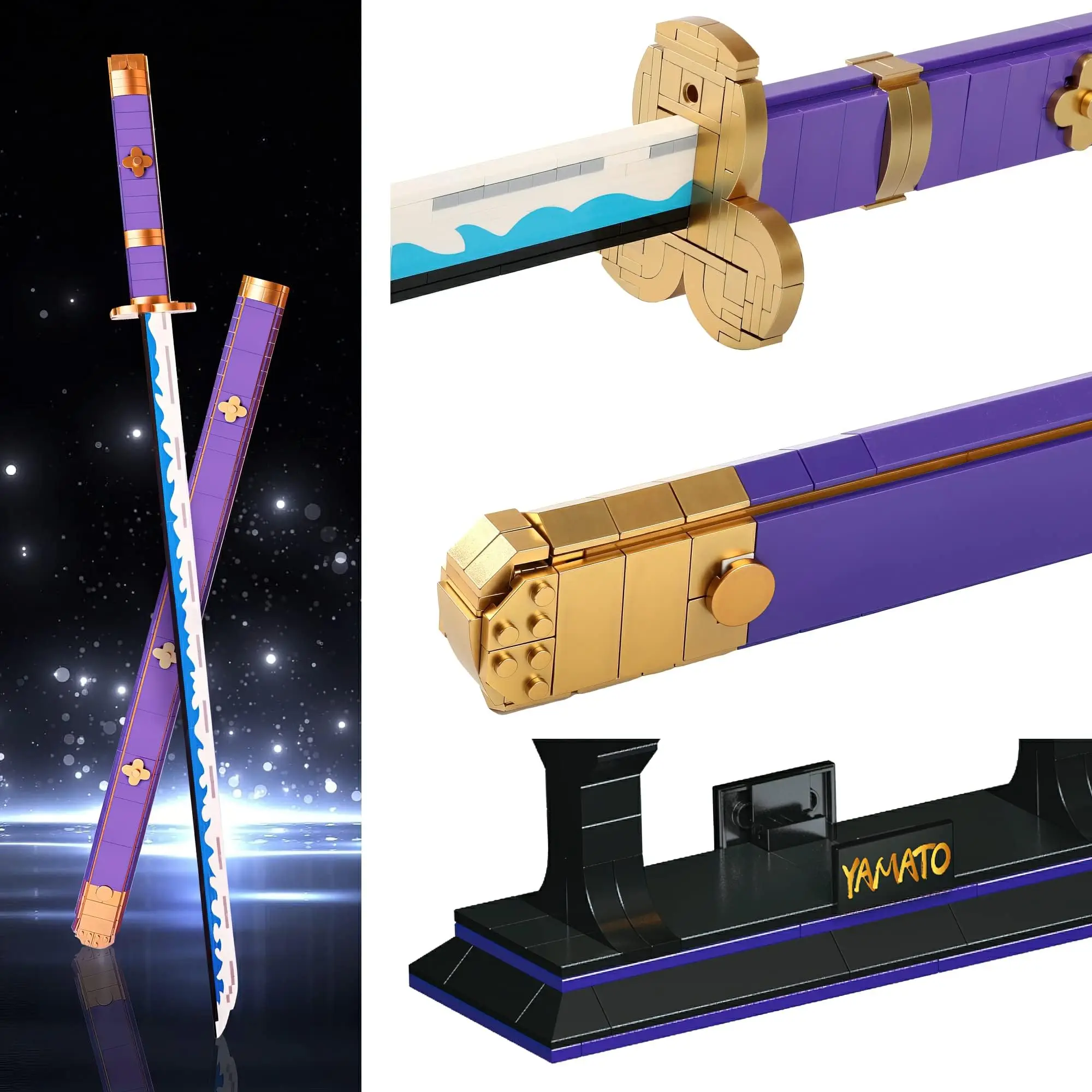 936PCS Cosplay Anime Swords Building Blocks Kit Roronoa Zoro Enma Yamato Sword Model Samurai Katana Toys for Aldult Luminous 936PCS Cosplay Anime Swords Building Blocks Kit Roronoa Zoro Enma Yamato Sword Model Samurai Katana Toys for Aldult Luminous