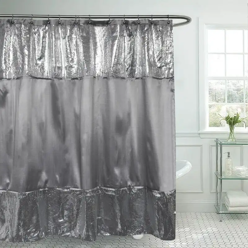 

Glamour Sequins Shower Curtain 72 Barhroom accessories Plainshower cartain Cortina para ducha baño Strawberry shower curtain Cr
