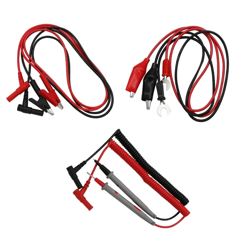 

Multimeter Test Leads Wire Cable Insulated Clips for Measuring Current R7UA