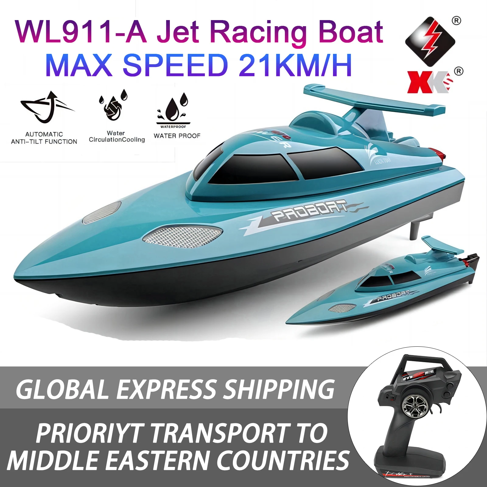 

2023 New Wltoys WL911-A 2.4G RC Boat Speed 21Km/h 370 Motor Simulate The Shape Of A Speedboat For Pools And Lake Toys Kids Gift