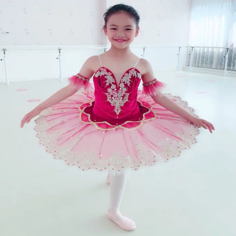 

2021 Ballet Tutus For Adults Kid Girls Ballet Tutu Ballerina Dress Women Pink Classical Pancake Tutu Dancing Costume Dress Child
