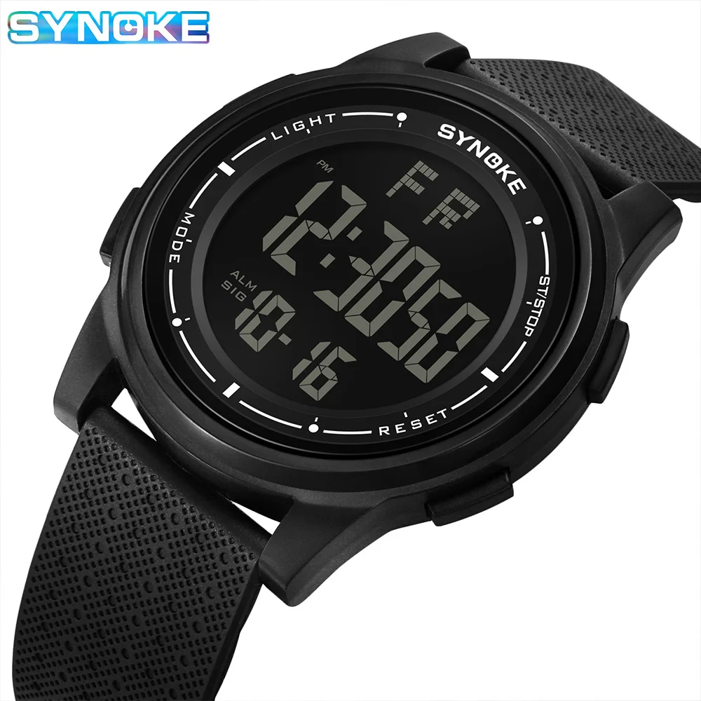 SYNOKE Men Watch Sports Military 5Bar Waterproof Stopwatch Wristwatch Clock Back Light Display Digital Watches Reloj Hombre
SYNOKE Men Watch Sports Military 5Bar Waterproof Stopwatch Wristwatch Clock Back Light Display Digital Watches Reloj Hombre