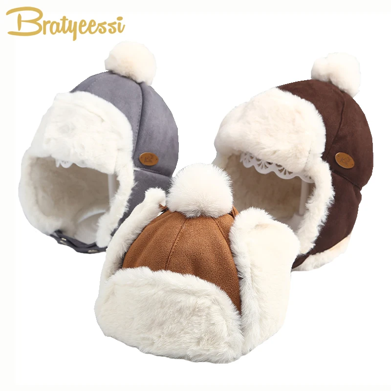 Faux Fur Baby Winter Hat Skiing Leather Baby Bonnet Infant Girl Hat with Earflap Kids Boy Cap Pompom Toddler Accessories 1-3Y 
Faux Fur Baby Winter Hat Skiing Leather Baby Bonnet Infant Girl Hat with Earflap Kids Boy Cap Pompom Toddler Accessories 1-3Y
