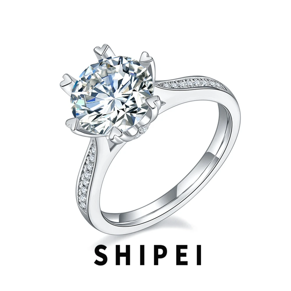 SHIPEI 0.5-3CT Round Cut D Moissanite Diamond Gemstone Wedding Engagement Ring Jewelry 100% 925 Sterling Silver Anniversary Gift
SHIPEI 0.5-3CT Round Cut D Moissanite Diamond Gemstone Wedding Engagement Ring Jewelry 100% 925 Sterling Silver Anniversary Gift