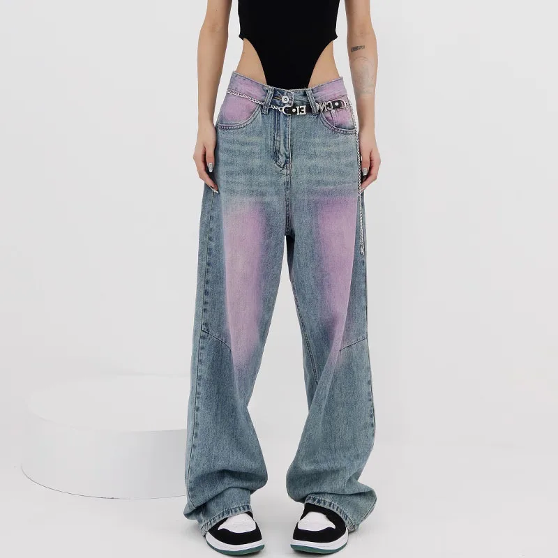 2023 Women's Y2K Harajuku High Waist Vintage Loose Jeans Pants American Retro Streetwear Wide Leg Baggy Tie Dye Denim Trouser
2023 Women's Y2K Harajuku High Waist Vintage Loose Jeans Pants American Retro Streetwear Wide Leg Baggy Tie Dye Denim Trouser