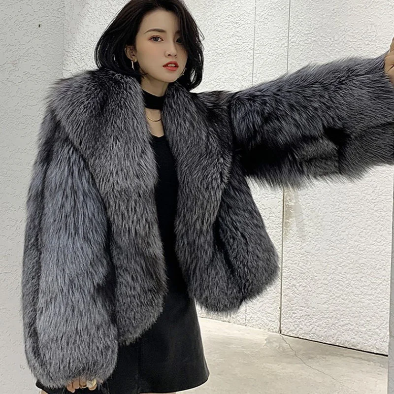Fur Coat Short Fashion Imitation Fox Mink Korean Women Winter New Casual Lady Jackets Thicken Warm Outerwear
Fur Coat Short Fashion Imitation Fox Mink Korean Women Winter New Casual Lady Jackets Thicken Warm Outerwear